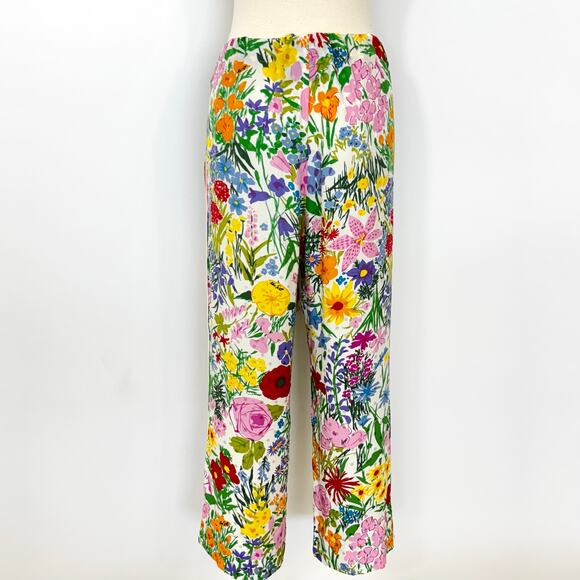 Gucci x Ken Scott Silk Twill Floral Pants Cropped XS Multicolor Flora - Picture 7 of 13